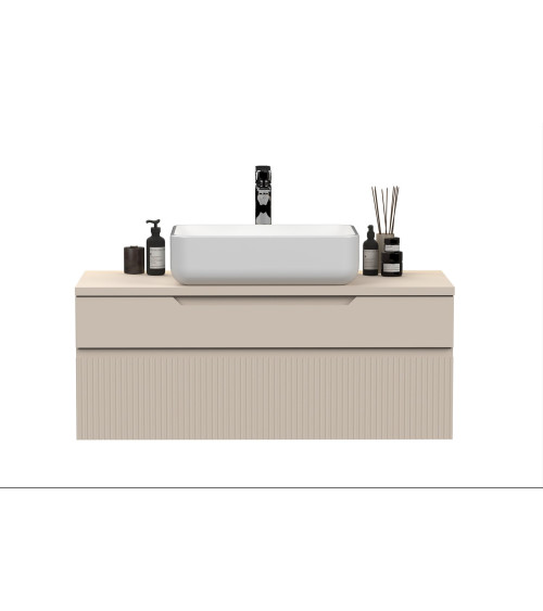 Mobile da bagno, pensile+colonna+lavabo doppio START bianco lucido, 122 x 53 x 47 cm