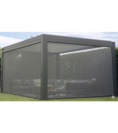 Pergola Patrice II – 8x3 m alumiinia, mukana 4 sivukaihdinta