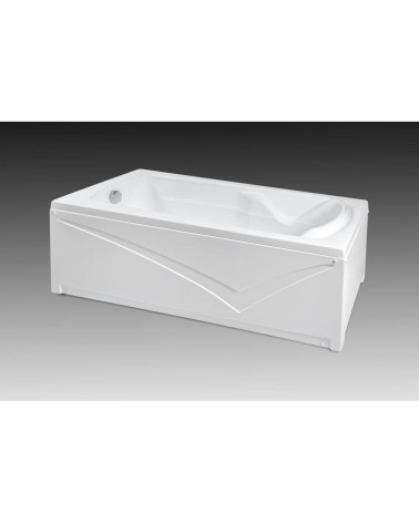 NIKOL vasca da bagno rettangolare con o senza pannello 150/170/180 x80x58 cm