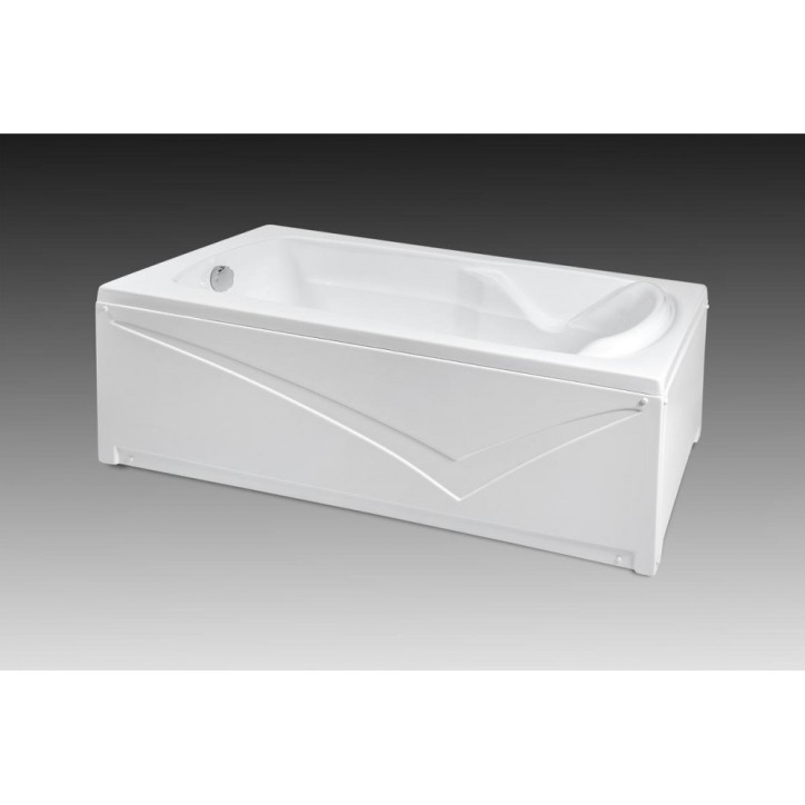 NIKOL vasca da bagno rettangolare con o senza pannello 150/170/180 x80x58 cm