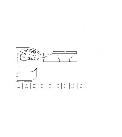 ORIEGO maxi-design badkuip - design badkamermeubels