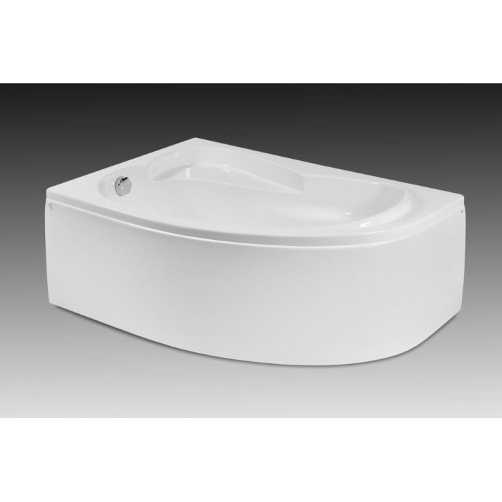 SATYN vasca da bagno angolare sinistra 140x90 cm con grembiule incluso