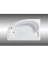 ORIEGO MAXI Eckbadewanne links 140x90 cm mit Schürze inklusive