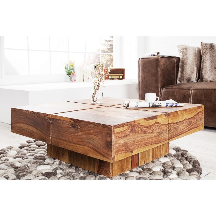 Table basse BOLL 70 cm - Bois massif