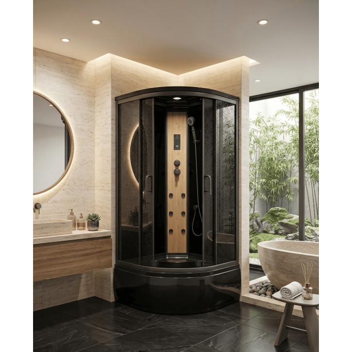 Cabine de douche hydromassante 100x100x215cm - hanoi