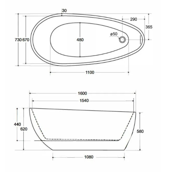 GOYA A-LINE freistehende Badewanne 160x73 cm/170x80 cm GOYA A-LINE freistehende Badewanne 160x73 cm/170x80 cm