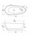 Vasca freestanding GOYA A-LINE 160x73 cm/170x80 cm