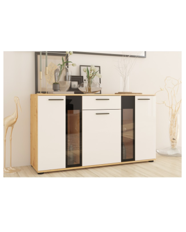 Credenza CALI 140 cm rovere i bianco