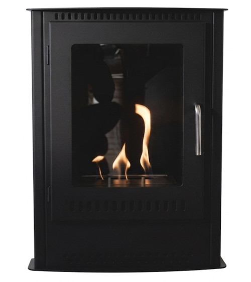 Cheminée bioéthanol Ruby Delta Noir - 3 kW, 610x480x300mm