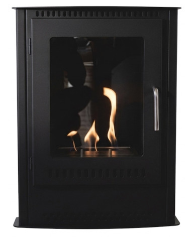 Chimenea de bioetanol Ruby Delta Negro - 3 kW, 610x480x300mm