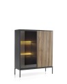 Vaisselier ODENSE 104 cm - chêne et noir