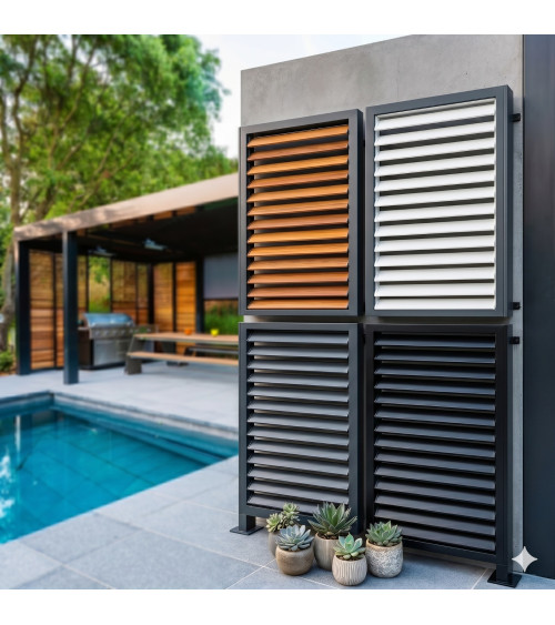 Persienne aluminium 230x100x4 cm pour pergola