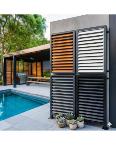 Persienne aluminium 230x100x4 cm pour pergola