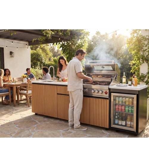 Ulkokeittiö BBQ Élio – 243,5 x 60 x K119 cm