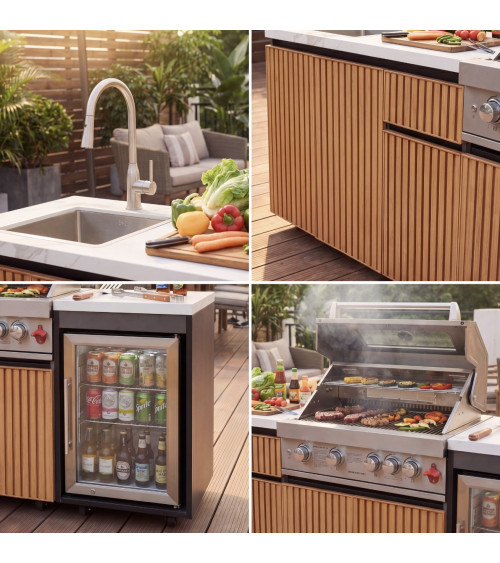 Ulkokeittiö BBQ Élio – 243,5 x 60 x K119 cm