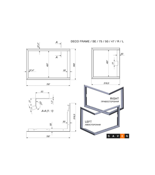 copy of Cheminée en acier Saven Energy 60x50 Eco 14,5 kW