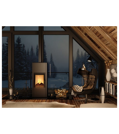 Poêle en acier Saven Vatra L 40x50 Eco 6,5 kW