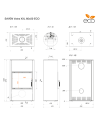 Cucina Saven Vatra XXL 60x50 Eco 10.2 kW in acciaio