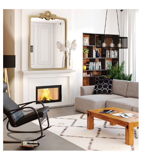 Insert de cheminée SAVEN Energy 80x50 Noir (17,0 kW) ECO