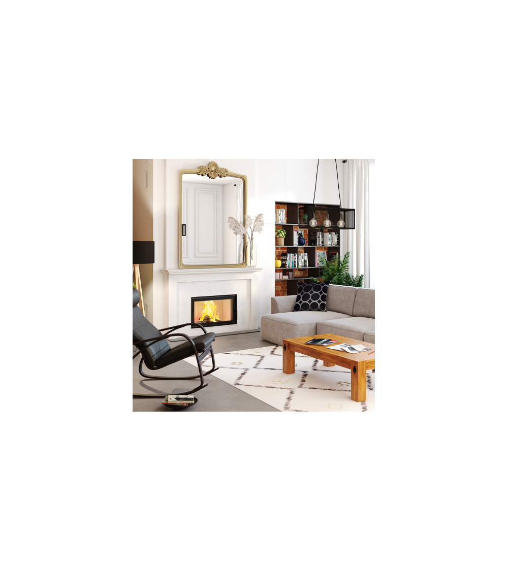 Lareira de encastrar SAVEN Energy 80x50 preta (17,0 kW) ECO