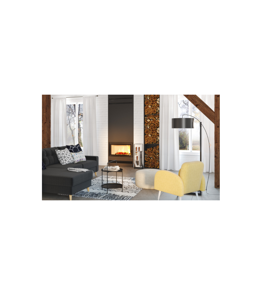 Inserto per camino SAVEN Energy 90x50 nero (19,0 kW) ECO