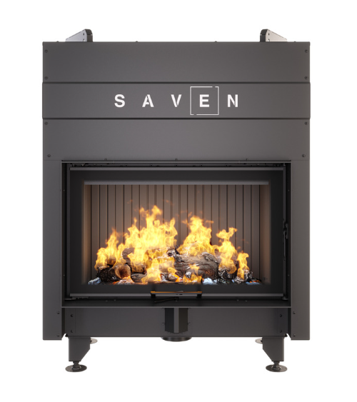 Inserto de chimenea SAVEN Energy Up 80x50 negro (17,0 kW) ECO