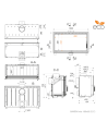 POUPE com o inserto de cassete para lareira ECO 100x62