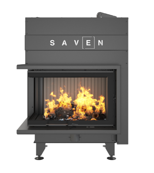 Insert de cheminée SAVEN Energy Up 75x50x47L Noir (15,1 kW) ECO