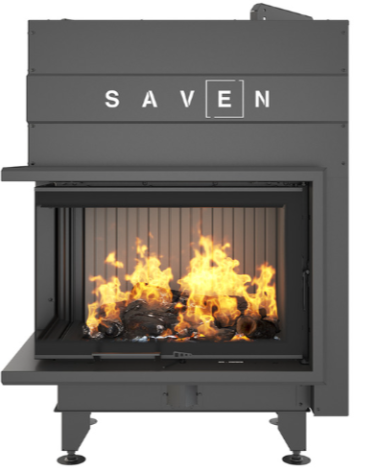Insert de cheminée SAVEN Energy Up 75x50x47L Noir (15,1 kW) ECO