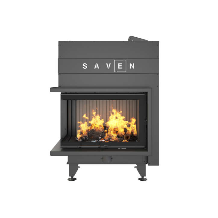 Insert de cheminée SAVEN Energy Up 75x50x47L Noir (15,1 kW) ECO
