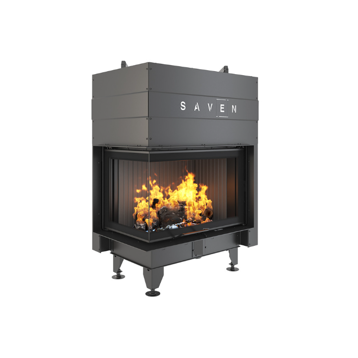 Inserto de chimenea SAVEN Energy Up 75x50x47L Negro (15,1 kW) ECO