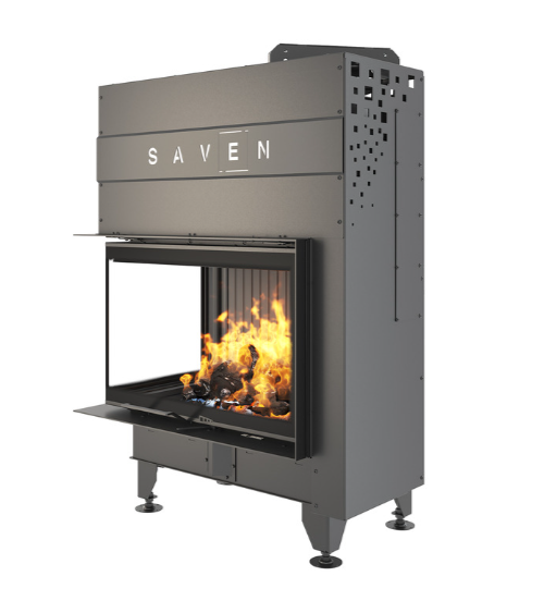 Lareira de encastrar SAVEN Energy Up 75x50x47L Preta (15,1 kW) ECO