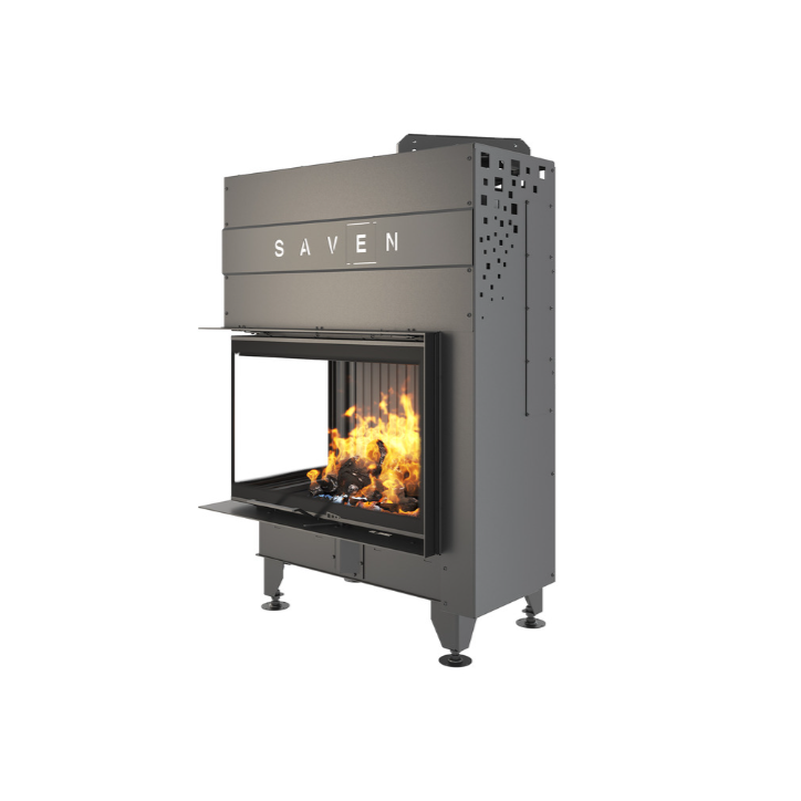 Insert de cheminée SAVEN Energy Up 75x50x47L Noir (15,1 kW) ECO