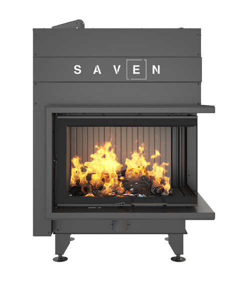 Lareira de encastrar SAVEN Energy Up 75x50x47R Preta (15,1 kW) ECO