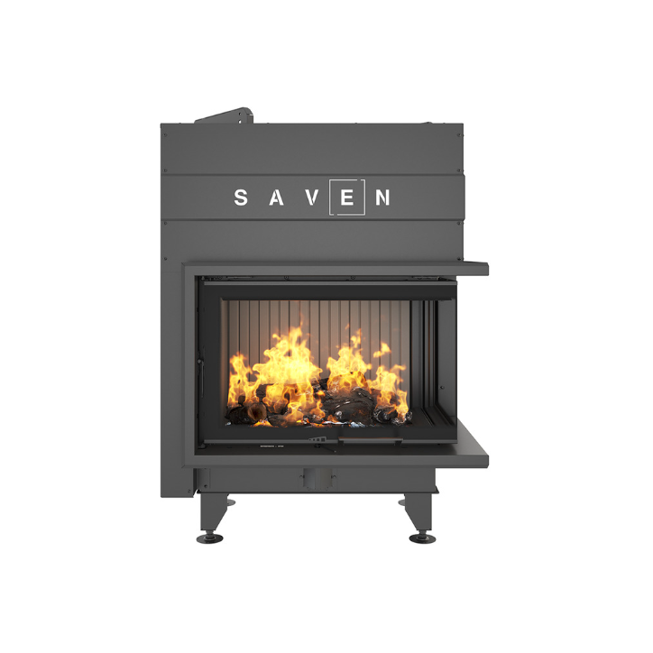 Insert de cheminée SAVEN Energy Up 75x50x47R Noir (15,1 kW) ECO