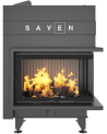 Insert de cheminée SAVEN Energy Up 75x50x47R Noir (15,1 kW) ECO