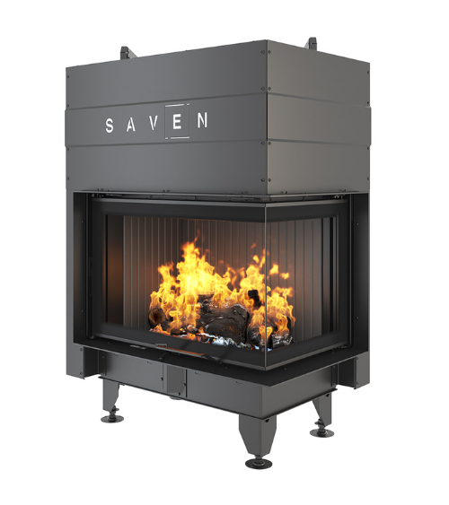 Lareira de encastrar SAVEN Energy Up 75x50x47R Preta (15,1 kW) ECO