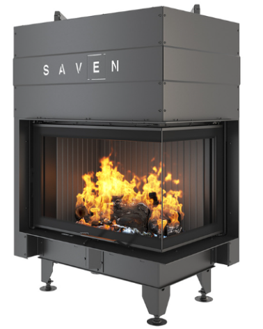 Insert de cheminée SAVEN Energy Up 75x50x47R Noir (15,1 kW) ECO