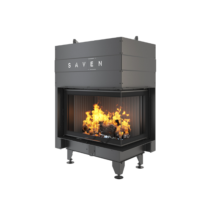 Insert de cheminée SAVEN Energy Up 75x50x47R Noir (15,1 kW) ECO