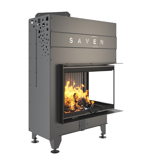 Lareira de encastrar SAVEN Energy Up 75x50x47R Preta (15,1 kW) ECO
