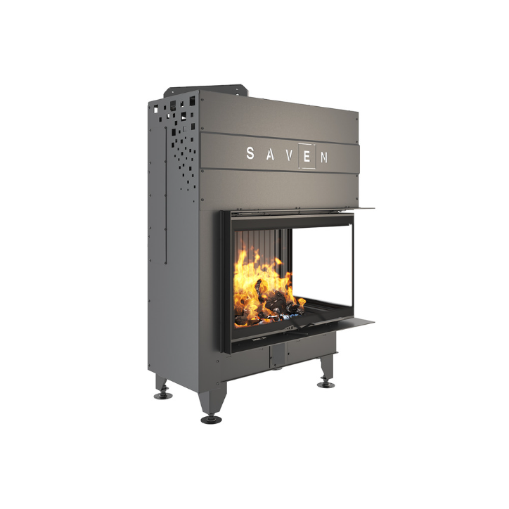 Lareira de encastrar SAVEN Energy Up 75x50x47R Preta (15,1 kW) ECO