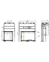 Insert de cheminée SAVEN Energy Up 75x50x47R Noir (15,1 kW) ECO