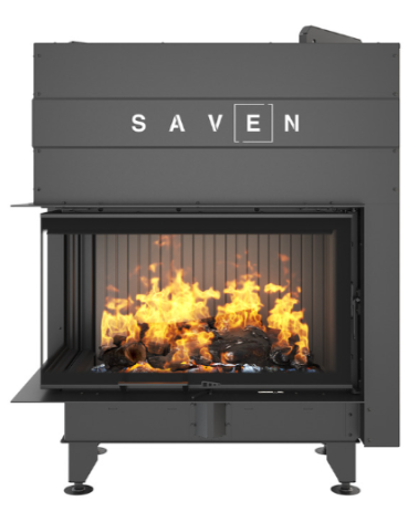 Insert de cheminée SAVEN Energy Up 85 x 50 x 47 L Noir (17,0 kW) ECO