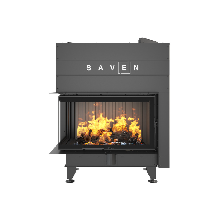 Inserto per camino SAVEN Energy Up 85 x 50 x 47 L Nero (17,0 kW) ECO