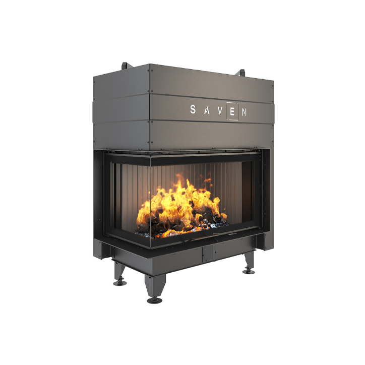 Inserto de chimenea SAVEN Energy Up 85 x 50 x 47 L Negro (17,0 kW) ECO