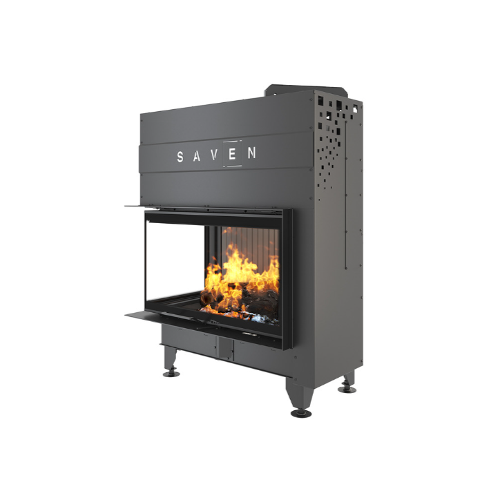 Lareira de encastrar SAVEN Energy Up 85 x 50 x 47 L Preta (17,0 kW) ECO