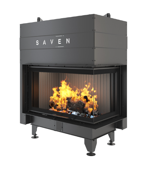 Inserto de chimenea SAVEN Energy Up 85 x 50 x 47 R Negro (17,0 kW) ECO
