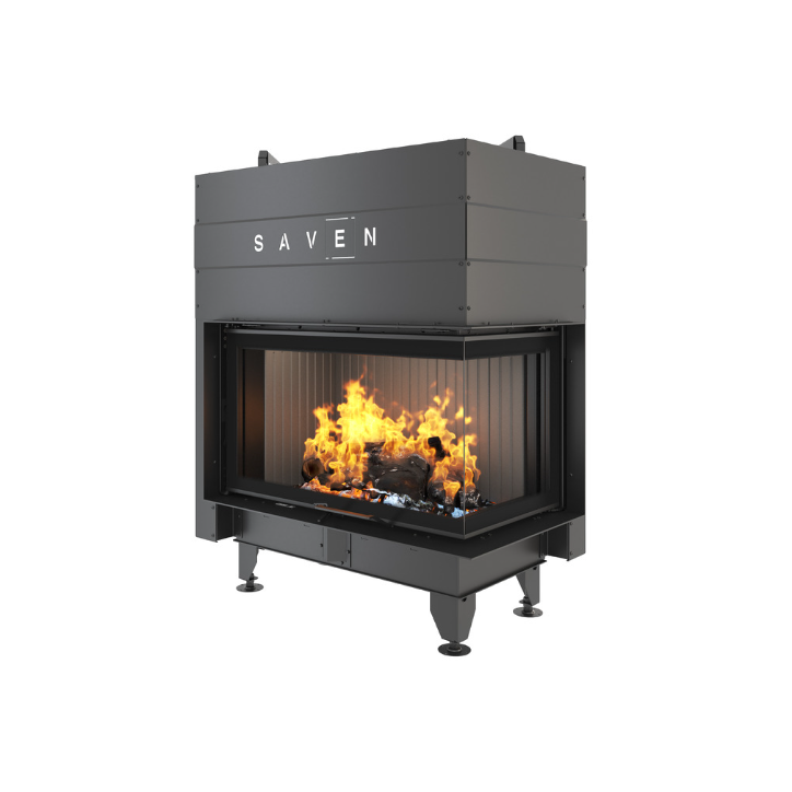 Insert de cheminée SAVEN Energy Up 85 x 50 x 47 R Noir (17,0 kW) ECO