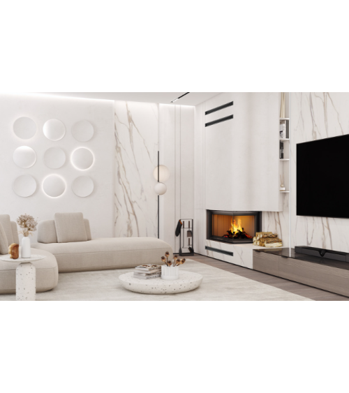 Insert de cheminée SAVEN Energy Up 85 x 50 x 47 R Noir (17,0 kW) ECO