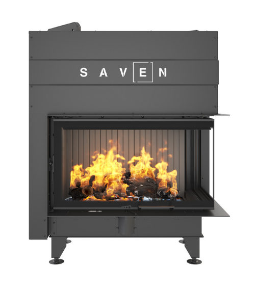Inserto de chimenea SAVEN Energy Up 85 x 50 x 47 R Negro (17,0 kW) ECO